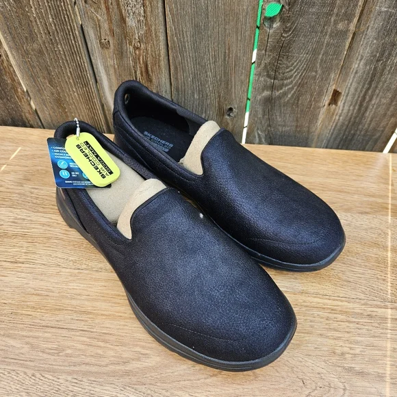 Skechers Womens  Black and Tan Slip-On Loafers Size 9.5 - Picture 6 of 16